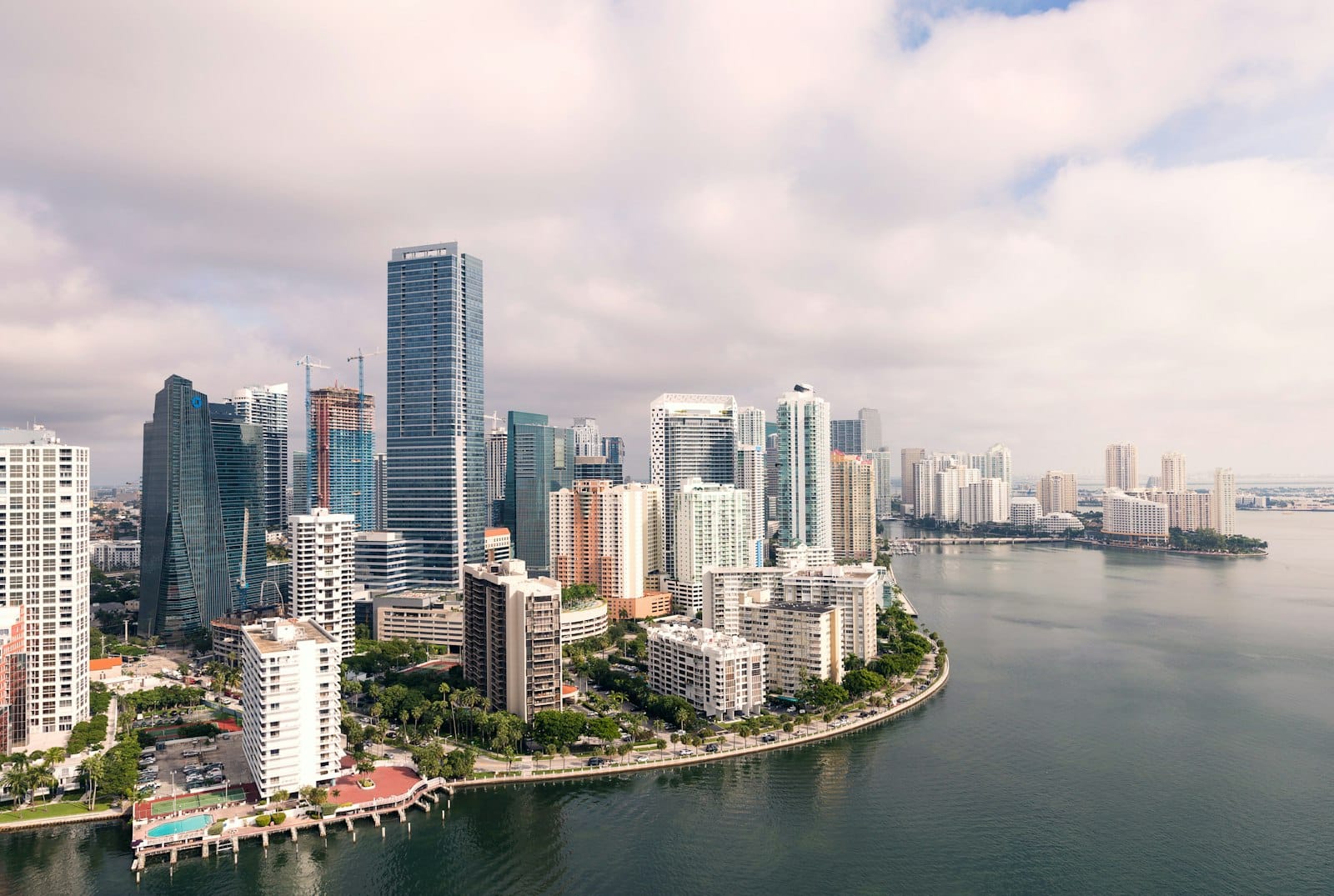 Vista aérea del skyline de Brickell, Miami